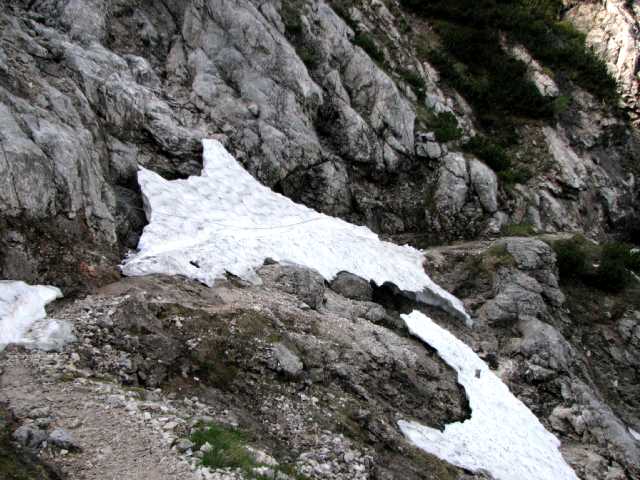 Ein kleines Schneefeld