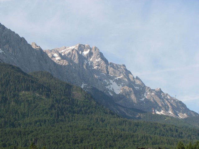 Die Zugspitze vom Balkon aus